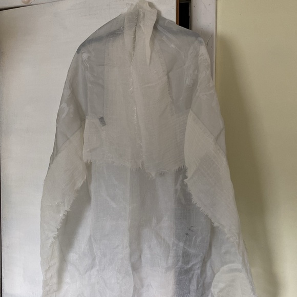 Italian Silk Angora Wool Shimmer Large Wrap Scarf - Picture 11 of 16